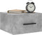 vidaXL - Nachtkastjes - 2 - st - wandgemonteerd - 35x35x20 - cm - betongrijs