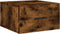 vidaXL - Nachtkastjes - 2 - st - wandgemonteerd - 35x35x20 - cm - gerookt - eikenkleur
