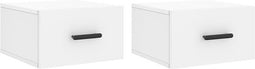 vidaXL - Nachtkastjes - 2 - st - wandgemonteerd - 35x35x20 - cm - wit
