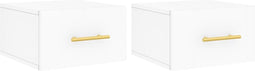 vidaXL - Nachtkastjes - 2 - st - wandgemonteerd - 35x35x20 - cm - wit