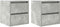 vidaXL - Nachtkastjes - 2 - st - wandgemonteerd - 38x34x40 - cm - betongrijs
