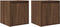 vidaXL - Nachtkastjes - 2 - st - wandgemonteerd - 38x34x40 - cm - bruin - eikenkleur