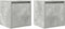 vidaXL - Nachtkastjes - 2 - st - wandgemonteerd - 38x34x40 - cm - betongrijs