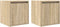 vidaXL - Nachtkastjes - 2 - st - wandgemonteerd - 38x34x40 - cm - sonoma - eikenkleur
