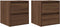 vidaXL - Nachtkastjes - 2 - st - wandgemonteerd - 38x34x40 - cm - bruin - eikenkleur