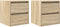 vidaXL - Nachtkastjes - 2 - st - wandgemonteerd - 38x34x40 - cm - sonoma - eikenkleur