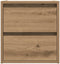 vidaXL - Nachtkastjes - 2 - st - wandgemonteerd - 38x34x40 - cm - artisanaal - eiken