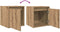 vidaXL - Nachtkastjes - 2 - st - wandgemonteerd - 38x34x40 - cm - artisanaal - eiken