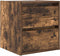 vidaXL - Nachtkastjes - 2 - st - wandgemonteerd - 38x34x40 - cm - gerookt - eikenkleur