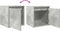 vidaXL - Nachtkastjes - 2 - st - wandgemonteerd - 38x34x40 - cm - betongrijs