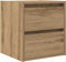 vidaXL - Nachtkastjes - 2 - st - wandgemonteerd - 38x34x40 - cm - artisanaal - eiken