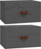 vidaXL - Nachtkastjes - 2 - st - wandgemonteerd - 40x29,5x22 - cm - grijs