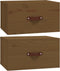 vidaXL - Nachtkastjes - 2 - st - wandgemonteerd - 40x29,5x22 - cm - honingbruin