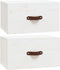 vidaXL - Nachtkastjes - 2 - st - wandgemonteerd - 40x29,5x22 - cm - wit