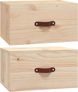 vidaXL - Nachtkastjes - 2 - st - wandgemonteerd - 40x29,5x22 - cm