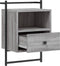 vidaXL - Nachtkastjes - 2 - st - wandgemonteerd - 40x30x61 - cm - hout - grijs - sonoma