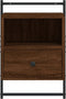 vidaXL - Nachtkastjes - 2 - st - wandgemonteerd - 40x30x61 - cm - hout - bruineiken