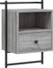 vidaXL - Nachtkastjes - 2 - st - wandgemonteerd - 40x30x61 - cm - hout - grijs - sonoma