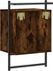 vidaXL - Nachtkastjes - 2 - st - wandgemonteerd - 40x30x61 - cm - hout - gerookt - eiken