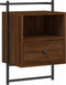 vidaXL - Nachtkastjes - 2 - st - wandgemonteerd - 40x30x61 - cm - hout - bruineiken
