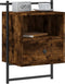 vidaXL - Nachtkastjes - 2 - st - wandgemonteerd - 40x30x61 - cm - hout - gerookt - eiken