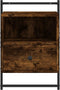vidaXL - Nachtkastjes - 2 - st - wandgemonteerd - 40x30x61 - cm - hout - gerookt - eiken