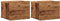 vidaXL - Nachtkastjes - 2 - st - wandgemonteerd - 40x32x30 - cm - oud - houtkleurig