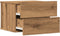 vidaXL - Nachtkastjes - 2 - st - wandgemonteerd - 40x32x30 - cm - artisanaal - eiken