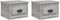 vidaXL - Nachtkastjes - 2 - st - wandgemonteerd - 41,5x36x28 - cm - grijs - sonoma