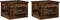 vidaXL - Nachtkastjes - 2 - st - wandgemonteerd - 41,5x36x28 - cm - gerookt - eiken