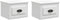 vidaXL - Nachtkastjes - 2 - st - wandgemonteerd - 41,5x36x28 - cm - hoogglans - wit