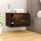vidaXL - Nachtkastjes - 2 - st - wandgemonteerd - 41,5x36x28 - cm - bruin - eikenkleur