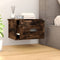 vidaXL - Nachtkastjes - 2 - st - wandgemonteerd - 41,5x36x28 - cm - gerookt - eiken