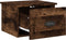 vidaXL - Nachtkastjes - 2 - st - wandgemonteerd - 41,5x36x28 - cm - gerookt - eiken