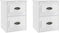 vidaXL - Nachtkastjes - 2 - st - wandgemonteerd - 41,5x36x53 - cm - hoogglans - wit