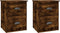 vidaXL - Nachtkastjes - 2 - st - wandgemonteerd - 41,5x36x53 - cm - gerookt - eiken