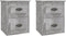vidaXL - Nachtkastjes - 2 - st - wandgemonteerd - 41,5x36x53 - cm - betongrijs