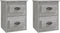 vidaXL - Nachtkastjes - 2 - st - wandgemonteerd - 41,5x36x53 - cm - grijs - sonoma