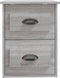 vidaXL - Nachtkastjes - 2 - st - wandgemonteerd - 41,5x36x53 - cm - grijs - sonoma