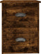 vidaXL - Nachtkastjes - 2 - st - wandgemonteerd - 41,5x36x53 - cm - gerookt - eiken