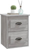 vidaXL - Nachtkastjes - 2 - st - wandgemonteerd - 41,5x36x53 - cm - grijs - sonoma