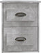 vidaXL - Nachtkastjes - 2 - st - wandgemonteerd - 41,5x36x53 - cm - betongrijs