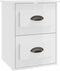 vidaXL - Nachtkastjes - 2 - st - wandgemonteerd - 41,5x36x53 - cm - hoogglans - wit