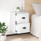 vidaXL - Nachtkastjes - 2 - st - wandgemonteerd - 41,5x36x53 - cm - hoogglans - wit