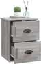 vidaXL - Nachtkastjes - 2 - st - wandgemonteerd - 41,5x36x53 - cm - grijs - sonoma