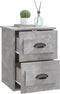 vidaXL - Nachtkastjes - 2 - st - wandgemonteerd - 41,5x36x53 - cm - betongrijs