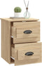 vidaXL - Nachtkastjes - 2 - st - wandgemonteerd - 41,5x36x53 - cm - sonoma - eiken