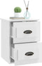 vidaXL - Nachtkastjes - 2 - st - wandgemonteerd - 41,5x36x53 - cm - hoogglans - wit