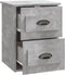 vidaXL - Nachtkastjes - 2 - st - wandgemonteerd - 41,5x36x53 - cm - betongrijs