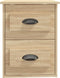 vidaXL - Nachtkastjes - 2 - st - wandgemonteerd - 41,5x36x53 - cm - sonoma - eiken